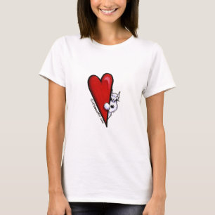 T-shirt White Schnauzer Love