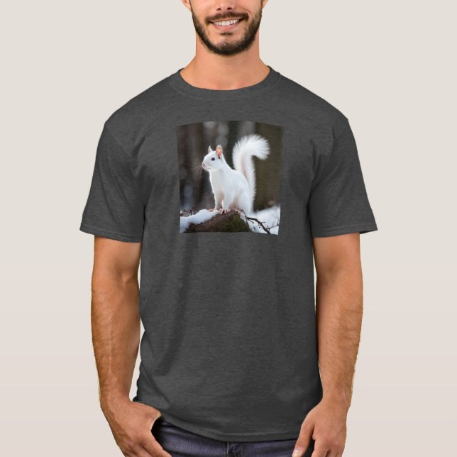 T-shirt White Squirrel 01 vintage funny (Devant)