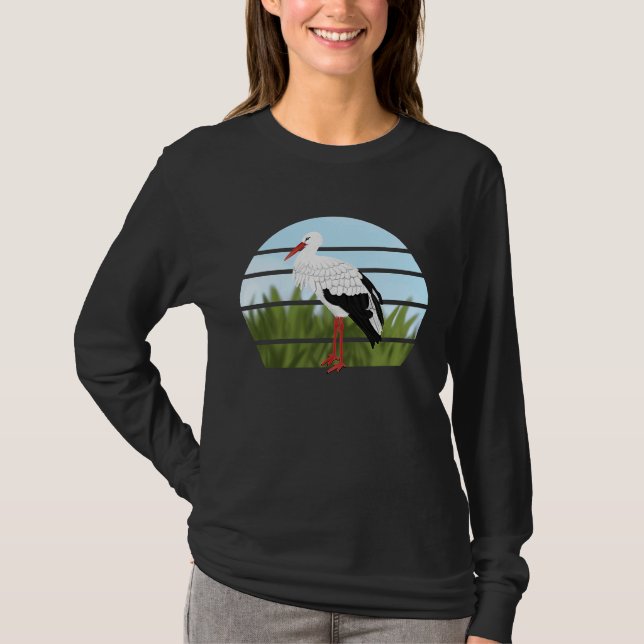T-shirt White Stork Bird Bird Birdwatcher Animal Biologist (Devant)