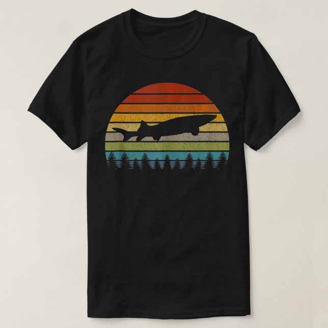 T-shirt White Sturgeon Freshwater Fishing (Design devant)