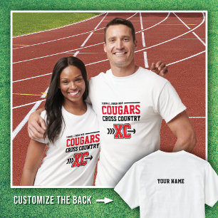 T-shirt White Tomball Jr High Cougars Cross Country