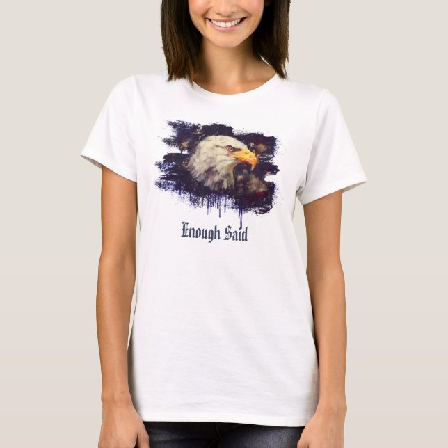T-shirt *~* White USA Patriotique American Modern Eagle He (Devant)