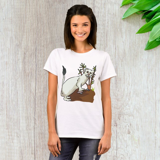 T-shirt White Weasel Wildlife (Créateur téléchargé)