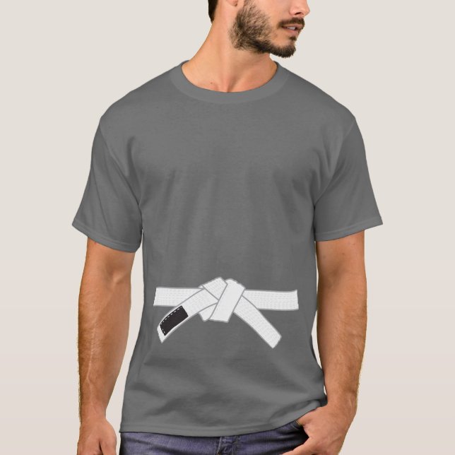 T-shirt Whitebelt jiujitsu rang no-gi chemise (Devant)