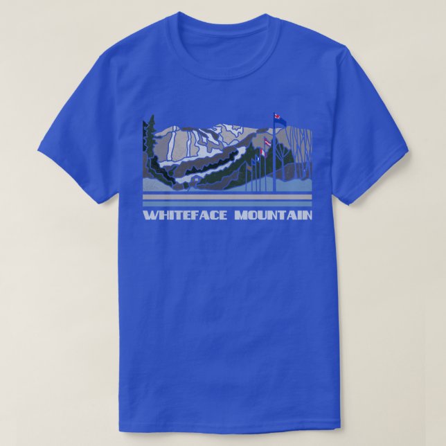 T-shirt Whiteface Mountain Ski Resort Alpine Skiing Mounta (Design devant)