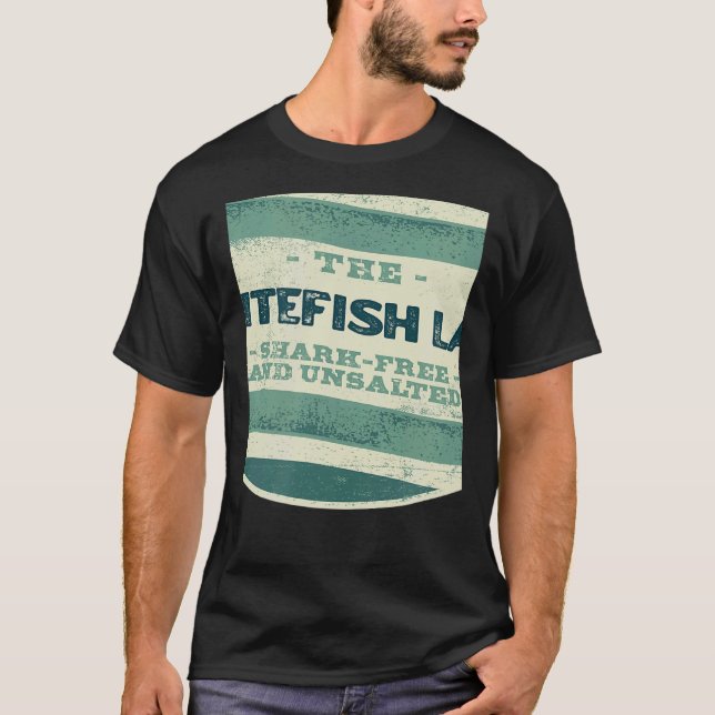 T-shirt Whitefish Lake Shark Free and Unsalted Camping Mon (Devant)