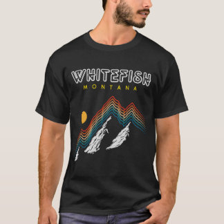 T-shirt Whitefish Montana - Station De Ski Américaine 1980