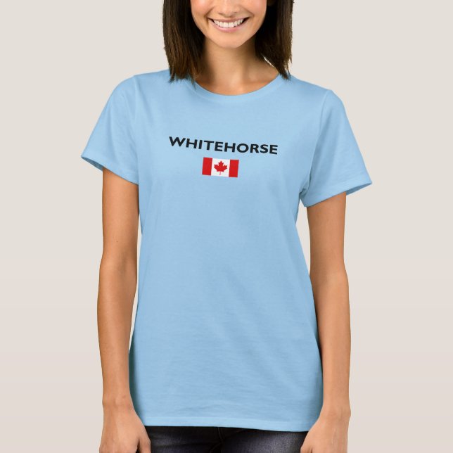 T-shirt Whitehorse Canada Drapeau canadien couleur claire (Devant)