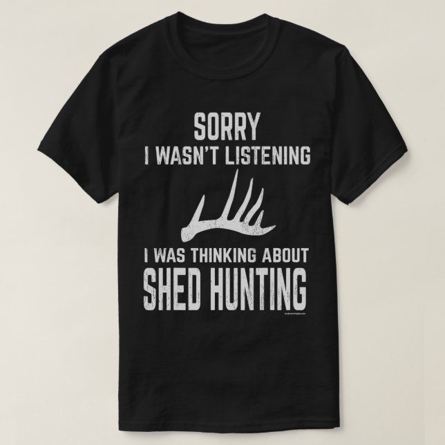 T-shirt Whitetail Deer Antler Shed Chasse Drôle Design (Design devant)