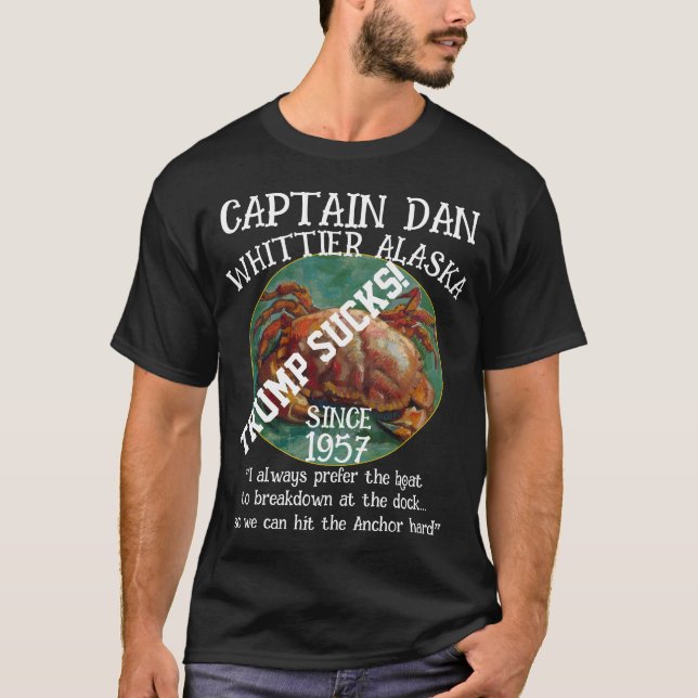 T-shirt Whittier Alaska Capitaine Dan L'Ancre (Devant)