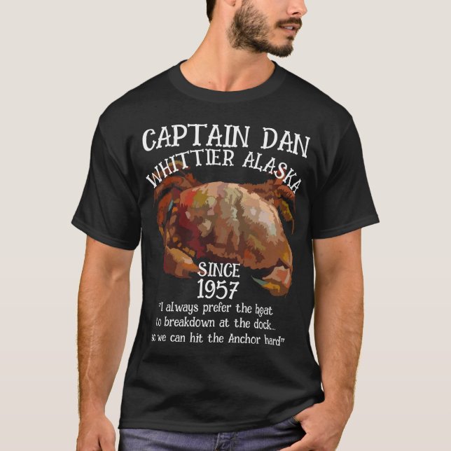 T-shirt Whittier Alaska Capitaine Dan L'Ancre (Devant)