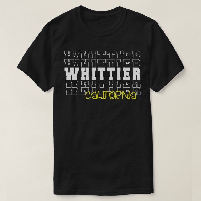 T-shirt Whittier city Californie Whittier CA (Design devant)