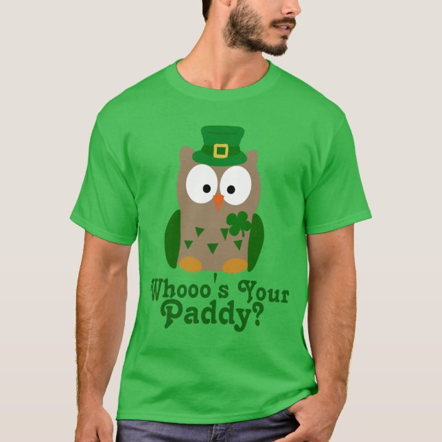 T-shirt Whooo est votre paddy St. Patrick's Day Owl (Devant)