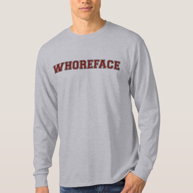 T-shirt whoreface aussi (Devant)
