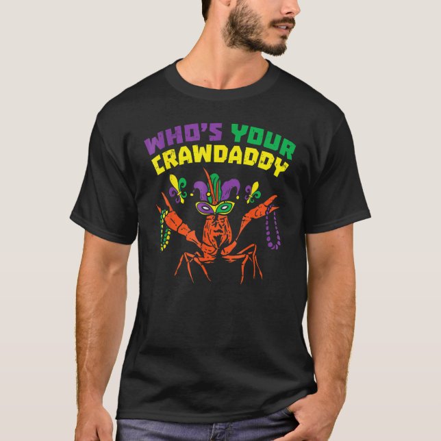 T-shirt Whos Your Crawdaddy Crawfish Jester Beads Funny Ma (Devant)