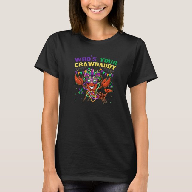 T-shirt Whos Your Crawdaddy Crawfish Jester Beads  Mardi G (Devant)