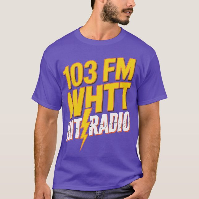 T-shirt WHTT Retro 1980 Boston Radio Station (Devant)