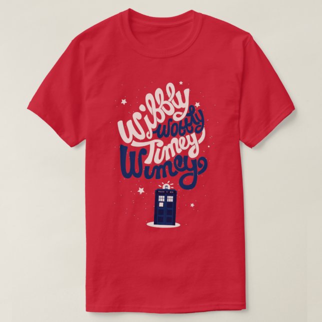 T-shirt Wibbly Wobbly Timey Wimey (Design devant)