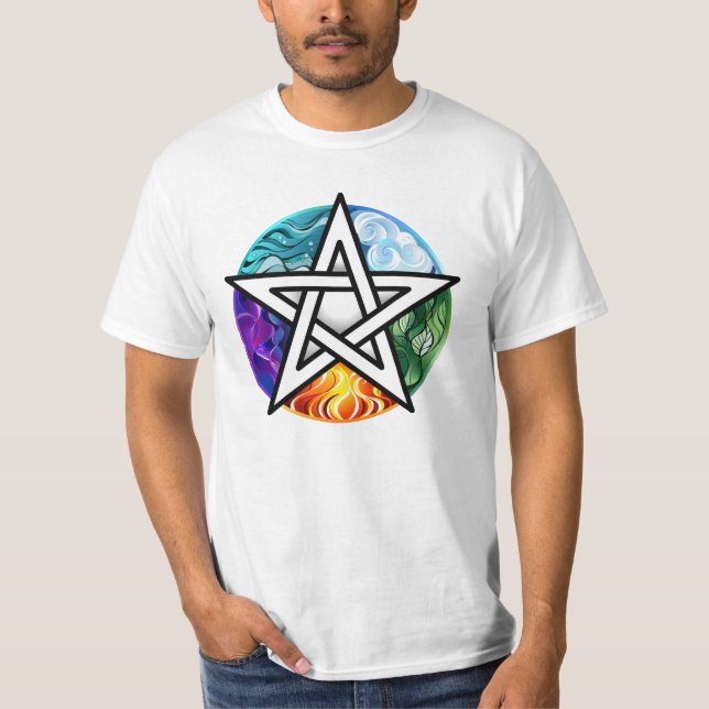 T-shirt Wiccan pentagram (Devant)