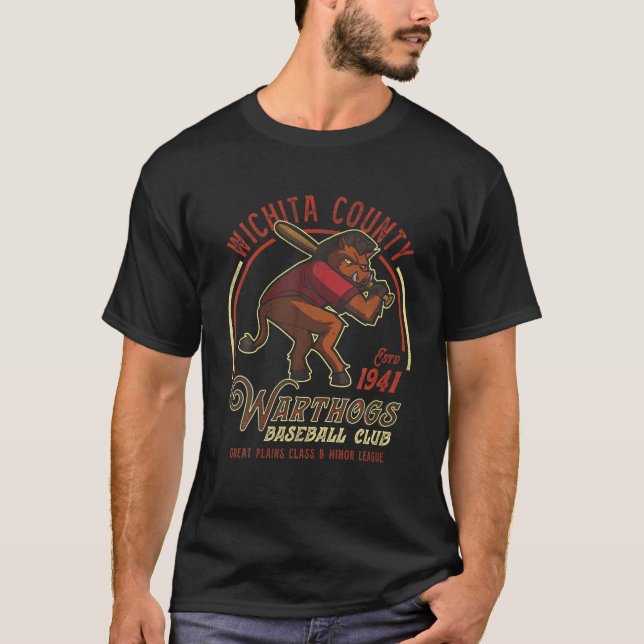 T-shirt Wichita County Warthogs Retro Minor League Basebal (Devant)
