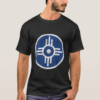 T-shirt Wichita Kansas Drapeau Accueil Symbole Perdu Wichi