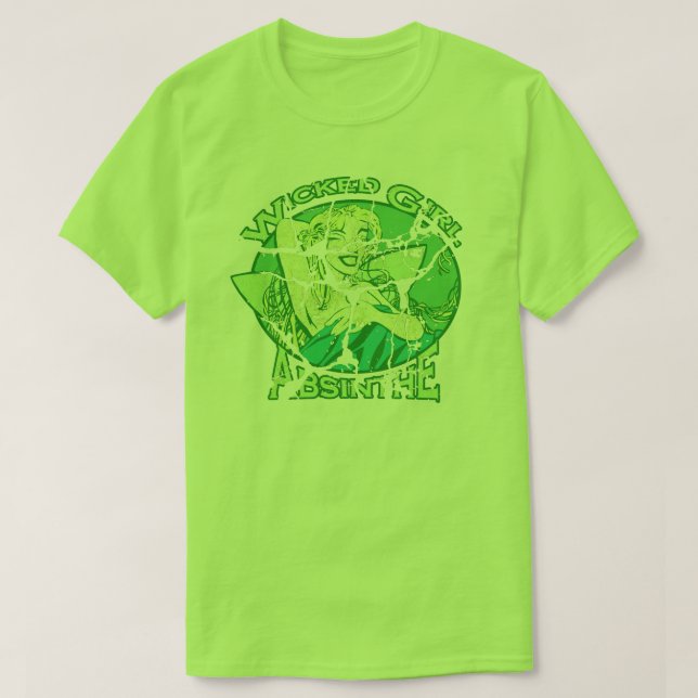 T-shirt Wicked Girl Absinthe Vintage (Design devant)