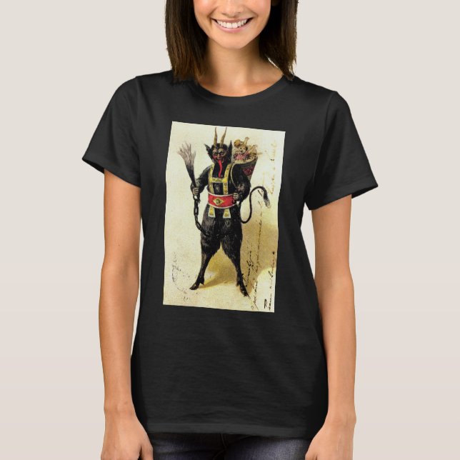 T-shirt Wicked Krampus Scary Demon Holiday Christmas Xmas (Devant)