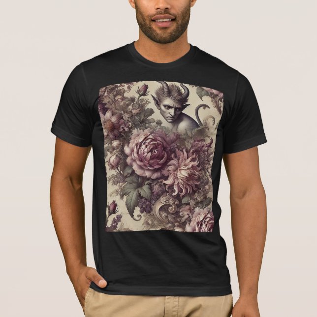T-shirt Wicked Plum Petals – Gothic Wearable Art (Devant)