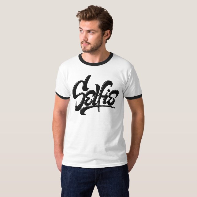 T-shirt Wicked Skateboard Graffiti SELFIE Lettres (Devant entier)