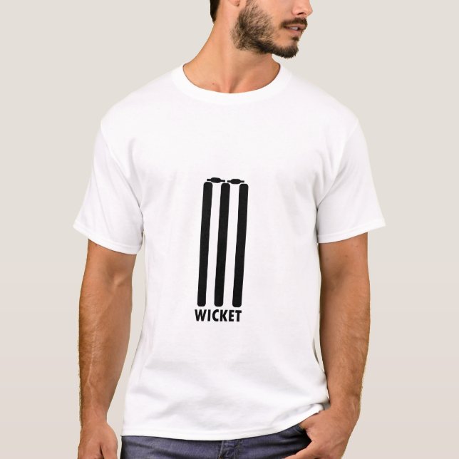 T-shirt wicket amateur de cricket (Devant)