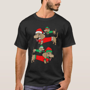 T-shirt Wiener Dachshund Père Noël drôle Cool chien Noël G