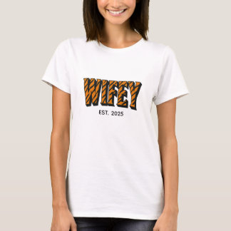 T-shirt Wifey Bold Tiger Print