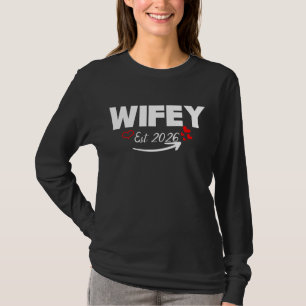 T-shirt Wifey Est 2026 - conception cardiaque