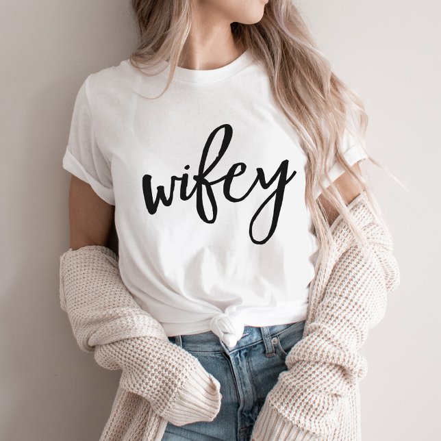 T-shirt Wifey et Hubby Lune de miel (Créateur téléchargé)