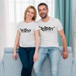 T-shirt Wifey Hubby jumeler Couple Mariage personnalisé<br><div class="desc">wifey hubby est Couple Mariage Anniversaire Personnalisé moderne,  rétro super vintage et agréable éprouve des cadeaux dor son mariage mariage mariage mariage mariage femme mari</div>