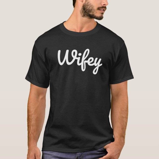 T-shirt Wifey Hubby Mariage de lune de miel (Devant)