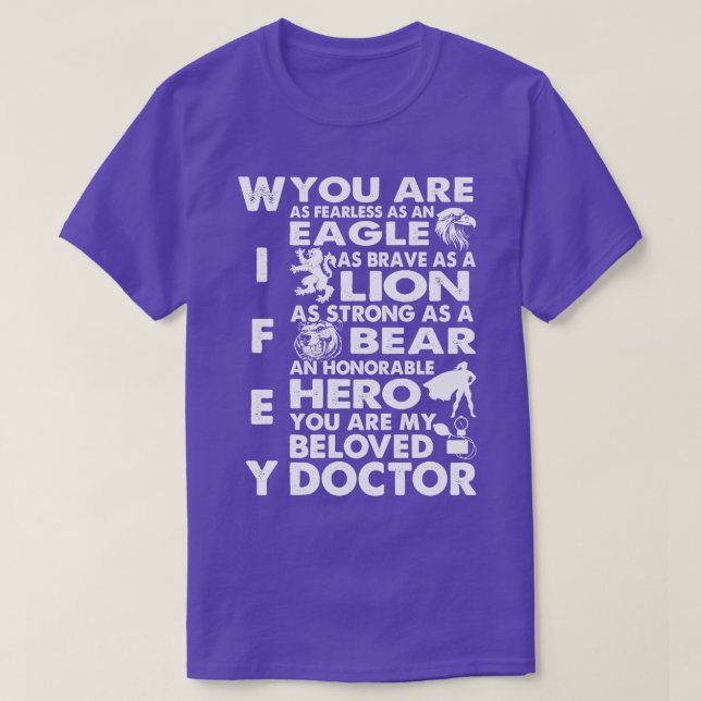 T-shirt Wifey Vous Êtes Mon Bien-Aimé Docteur Docteur Doct (Design devant)