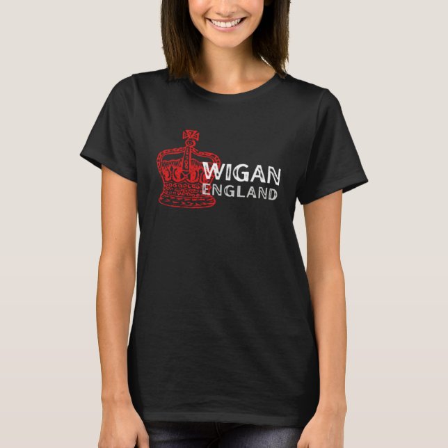 T-shirt WIGAN England Crown Badge (Devant)