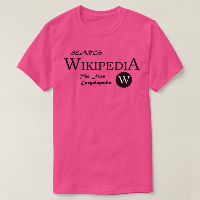 T-SHIRT WIKIPEDIA L'ENCYCLOPÉDIE LIBRE (Design devant)