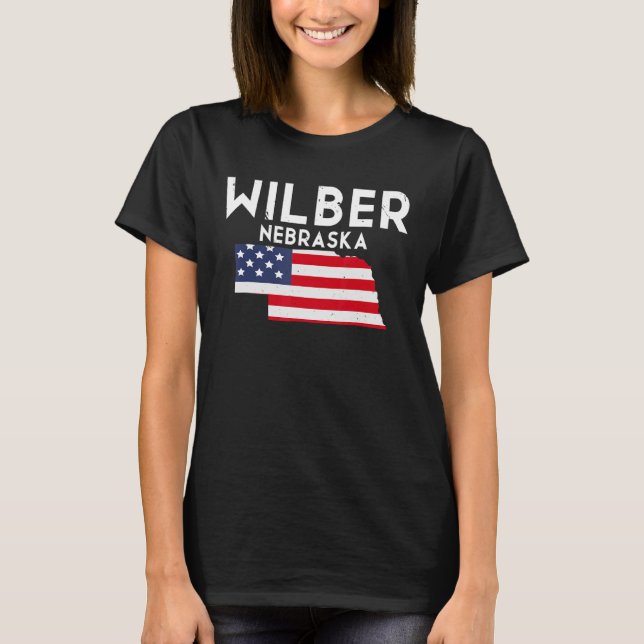 T-shirt Wilber Nebraska USA State America Travel Nebraskan (Devant)