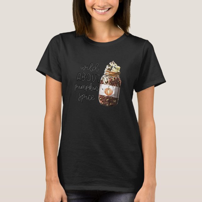 T-shirt Wild About Citrouille Spice Empreinte de léopard C (Devant)