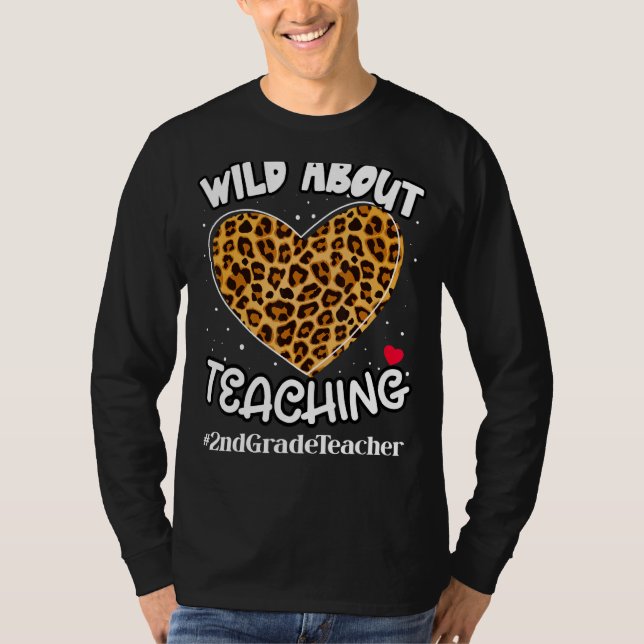 T-shirt Wild About Enseignement 2e année Enseignant Squad  (Devant)