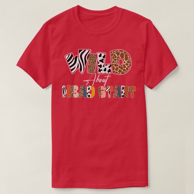 T-shirt Wild About Head Start Back To School Leopard  (Design devant)