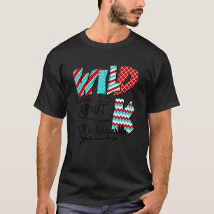 T-shirt Wild About K Kindergarten Aqua Blue and Red Patter