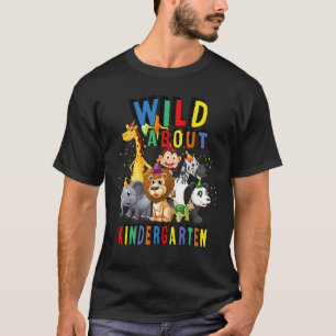 T-shirt Wild About Kindergarten Safari Animaux Jungle Back