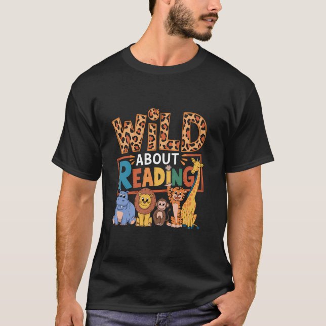 T-shirt Wild About Lecture Livres Lecteur Lover Library Da (Devant)