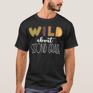 T-shirt Wild About Second Grade Enseignant Safari Jungle Z