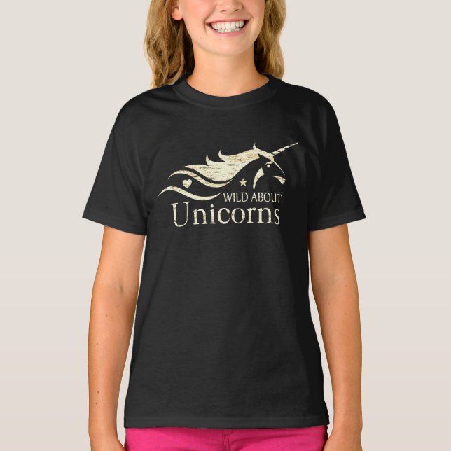 T-shirt Wild About Unicorns - Unicorn (Devant)
