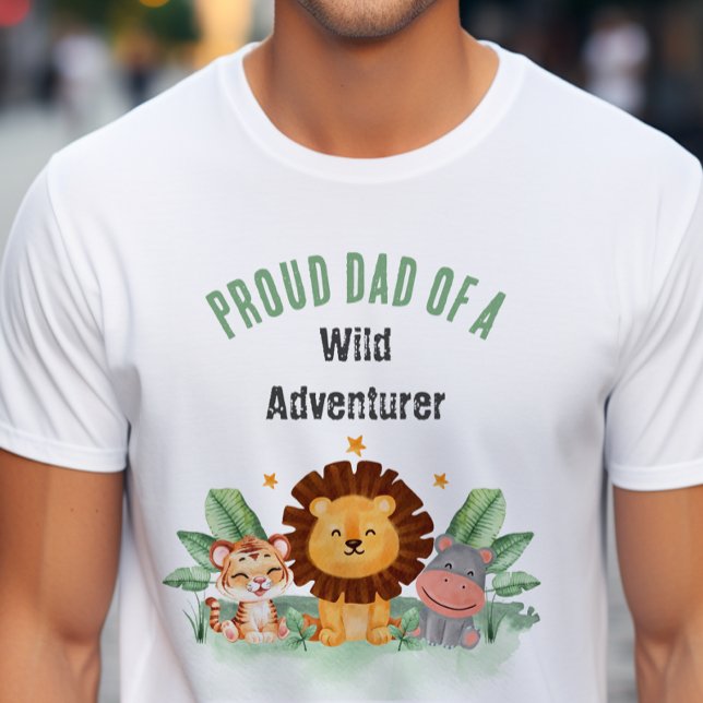 T-shirt Wild Adventurer Jungle Safari Animaux Anniversaire (Créateur téléchargé)