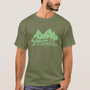 T-shirt Wild America Wild Life Scalable Vector Graphisme